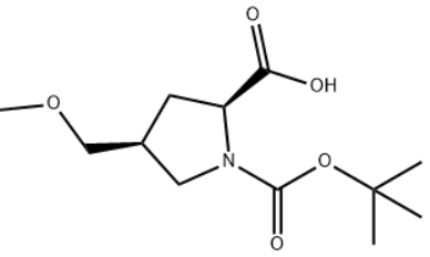(2S,4S)-1-(叔丁氧羰基)-4-(甲氧甲基)吡咯啉-2-羧酸  