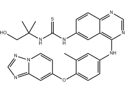 1-(1-羟基-2-甲基丙-2-基)-3-[4-[3-甲基-4-([1,2,4]三唑并[1,5-a]吡啶-7-基氧基)苯胺基]喹唑啉-6-基]硫脲