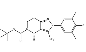 tert-butyl (S)-3-amino-2-(4-fluoro-3,5-dimethylphenyl)-4-methyl-2,4,6,7-tetrahydro-5H-pyrazolo[4,3-c]pyridine-5-carboxylate