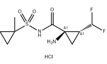 (1R,2R)-1-amino-2-(difluoromethyl)-N-((1-methylcyclopropyl)sulfonyl)cyclopropane-1-carboxamide hydrochloride